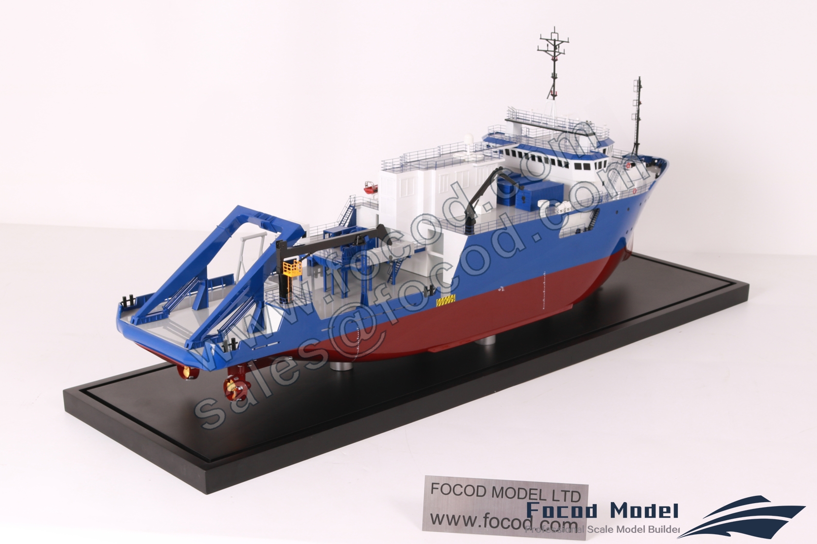 custom made model of 75m ORV Support Vessel